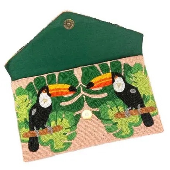 NEW! But First Tequila Beaded Intricate Handmade Quality Beaded Crossbody Clutch - Picture 13 of 16